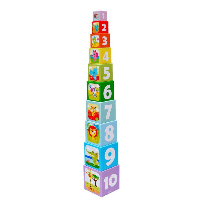 Cubi di cartone impilabili | Colori accesi e divertenti