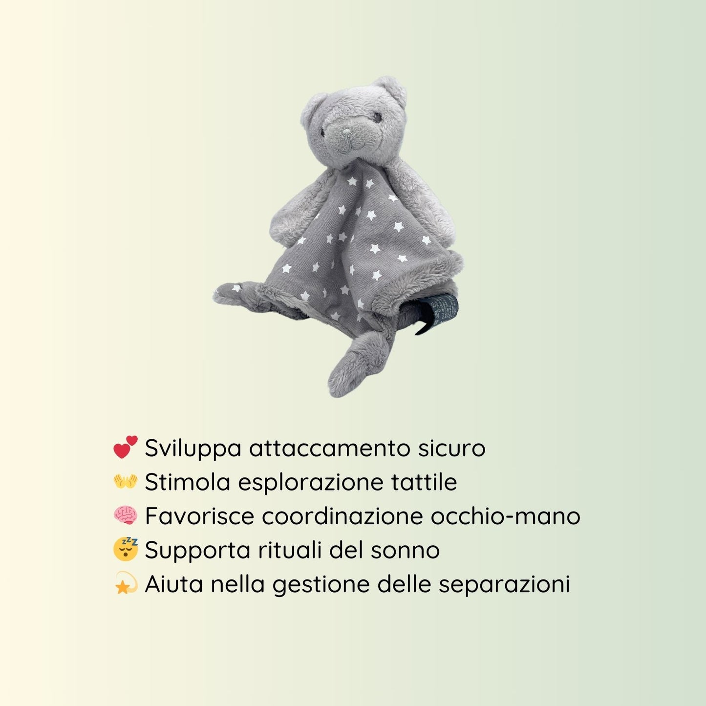 Doudou Orsetto Piatto Stelle - Peluche Comfort 0m+