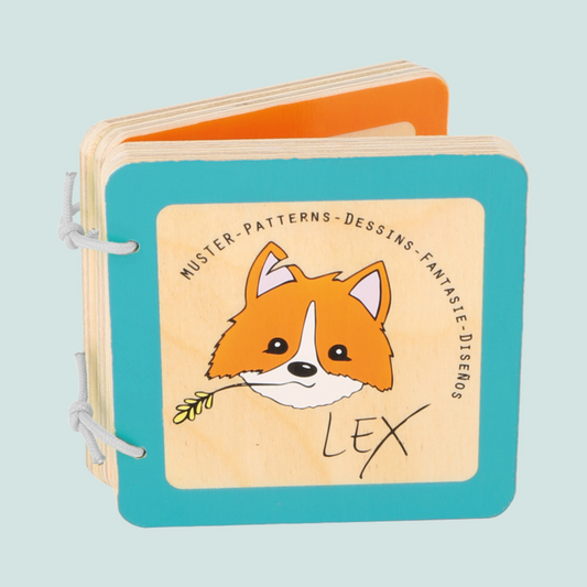 Libro in legno Lex | Fantasie e colori