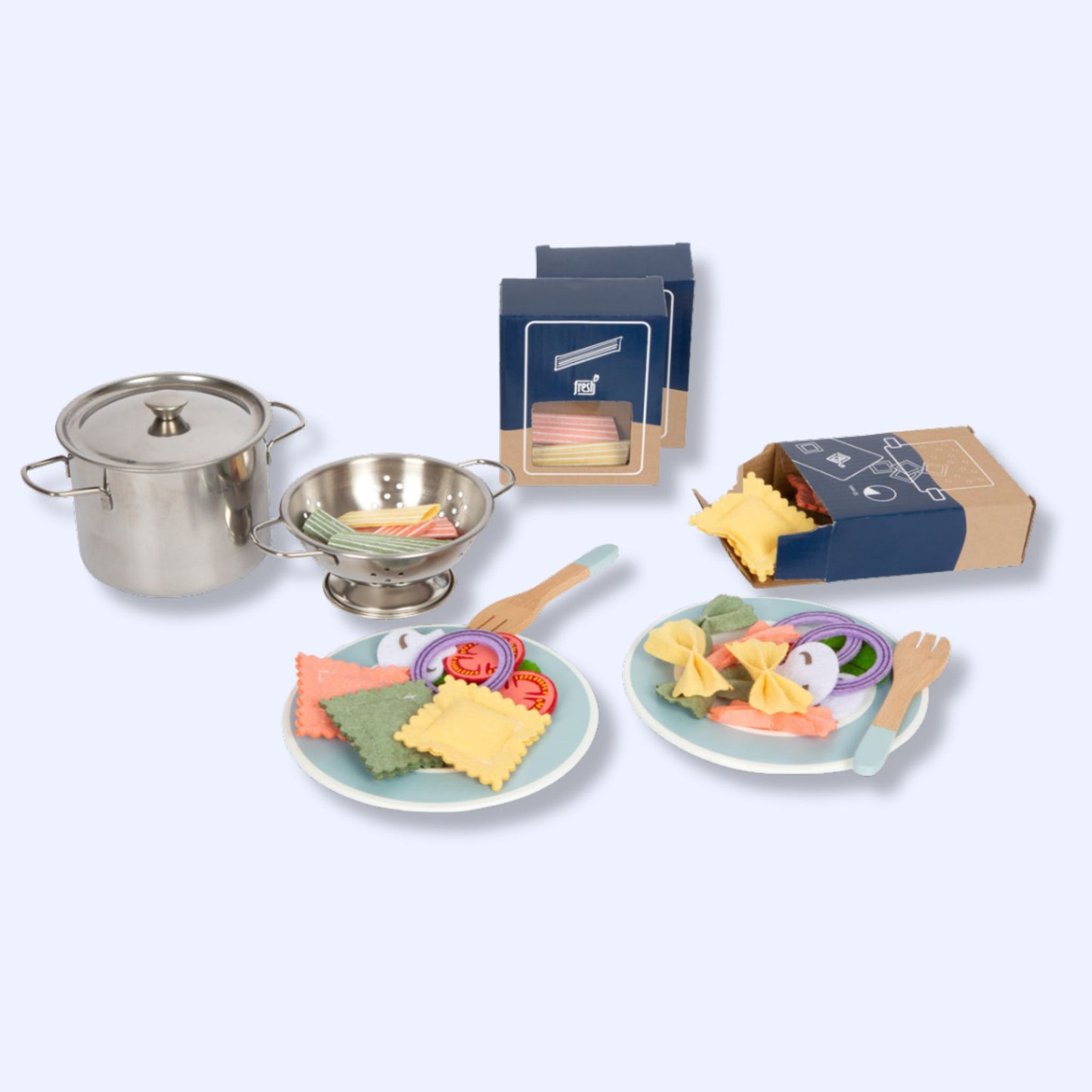 Wooden Pasta Cooking Set | Kitchen Accessories | Role Playing Games