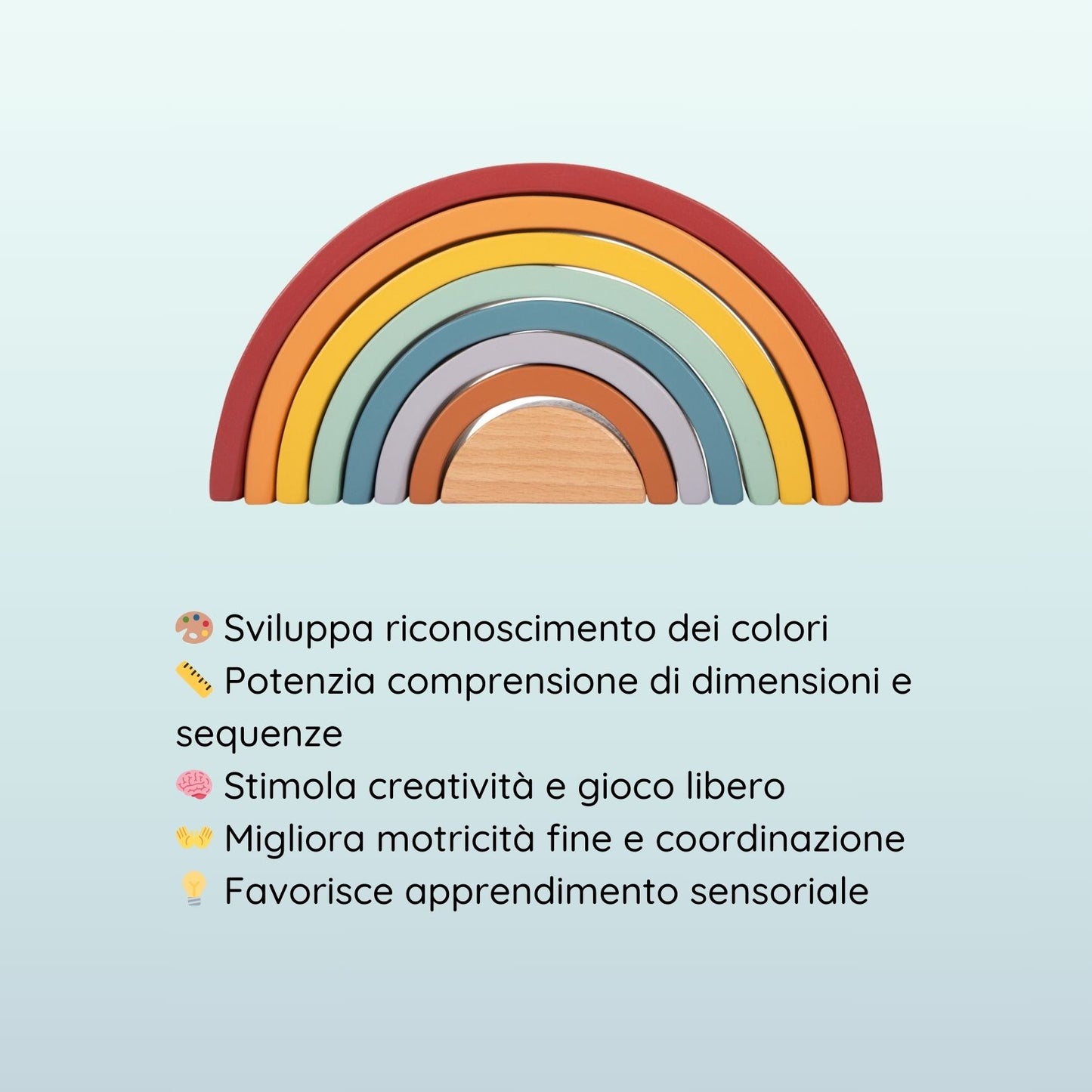 Arcobaleno Safari - Gioco Montessori in Legno 12m+
